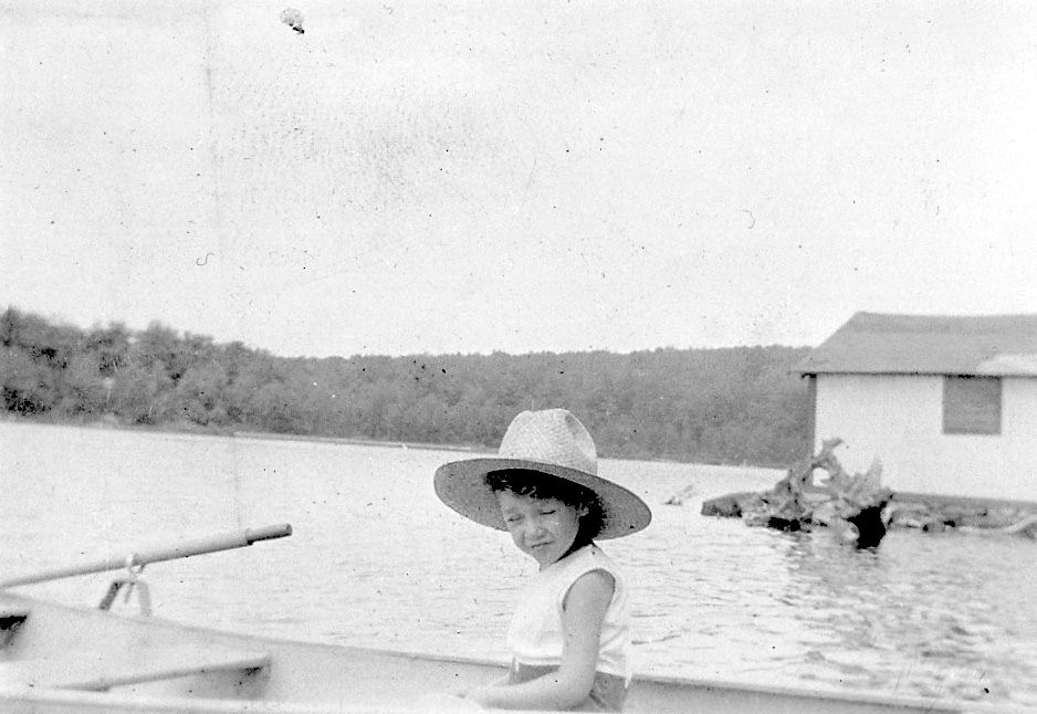 Dawkins 009   Roger MacGowan in Boat at Ritters Camp YL 1931
