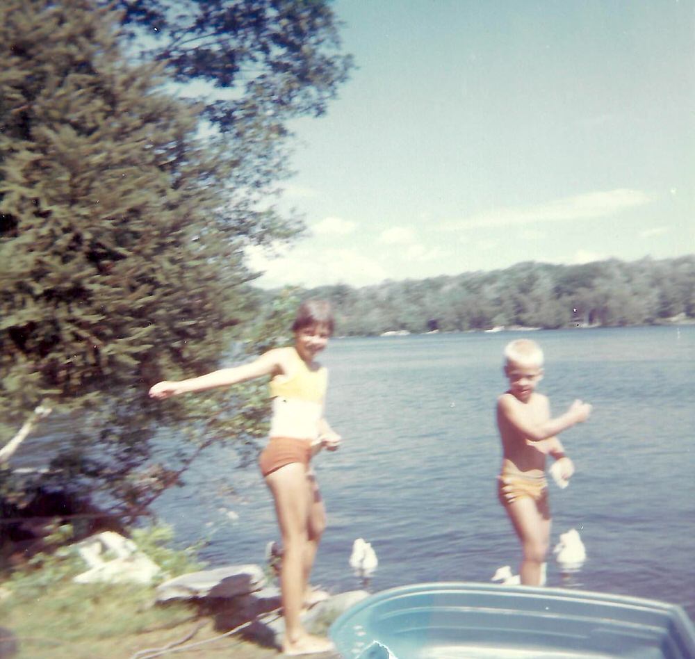 1968 feed ducks Sally and John Fellenzer